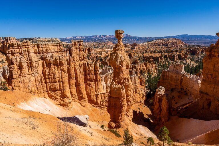Thor's Hammer made of sandstone hoodoo rock formations in utah