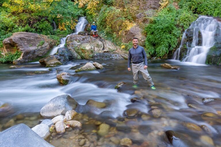 Mark and Kristen where are those morgans at big spring hiking the narrows in zion national park as far as you can go on a day hike bottom up without permit