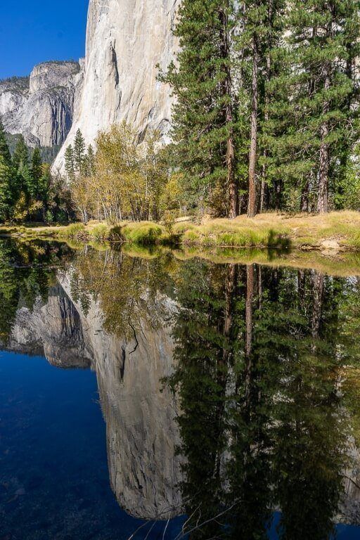 Amazing granite dome reflection picture in merced river in yosemite national park one of the best places to learn photography techniques