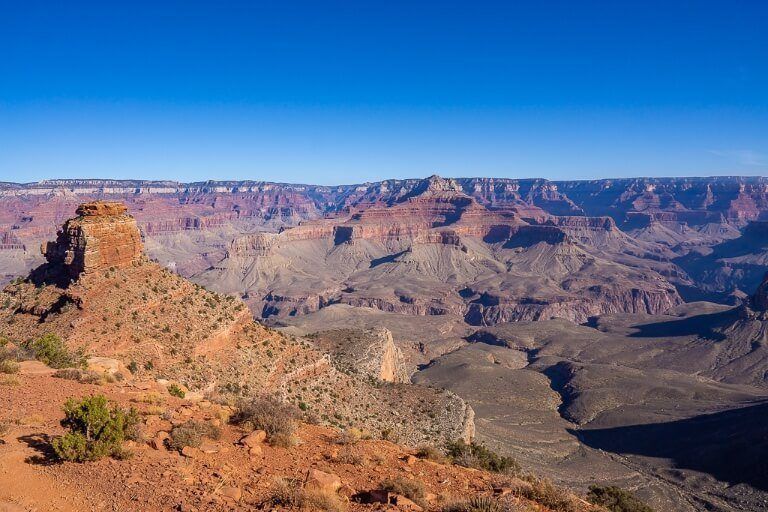 Looking West from South Kaibab trail and Yaki Point in Arizona