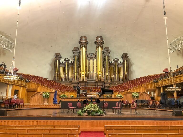 Tabernacle in Salt Lake City magnificent organ where choir rehearse