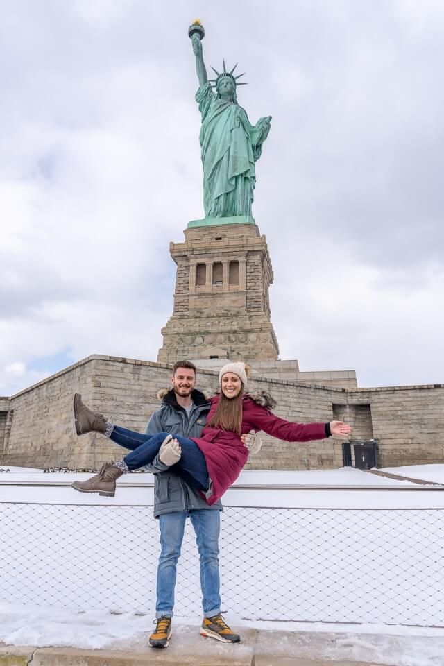 Where Are Those Morgans at the statue of liberty in new york city liberty island and ellis island ferry tour