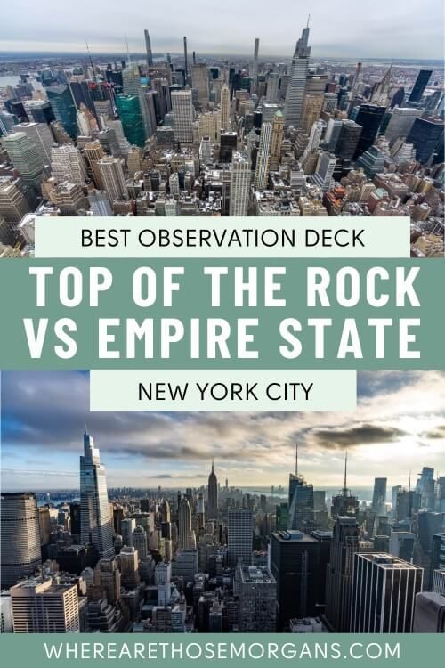 Best Observation Deck in NYC Top of the Rock vs Empire State Building