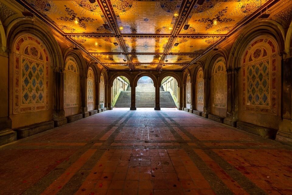 Bethesda Terrace is one of the most iconic and best photography locations in NYC