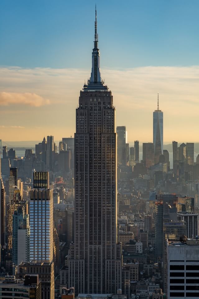 Best Photography Locations in NYC Empire State and One World Trade Center from Top of the Rock