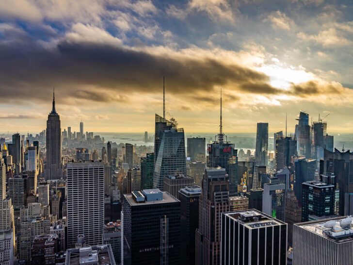 Best Photography Locations in NYC Top of the Rock View Over Midtown Manhattan At Sunset