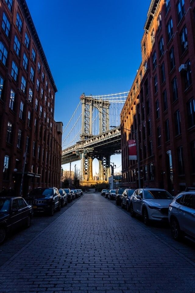 Dumbo in brooklyn washington street view of manhattan bridge is amazing at sunrise one of the best free and romantic things to do in NYC