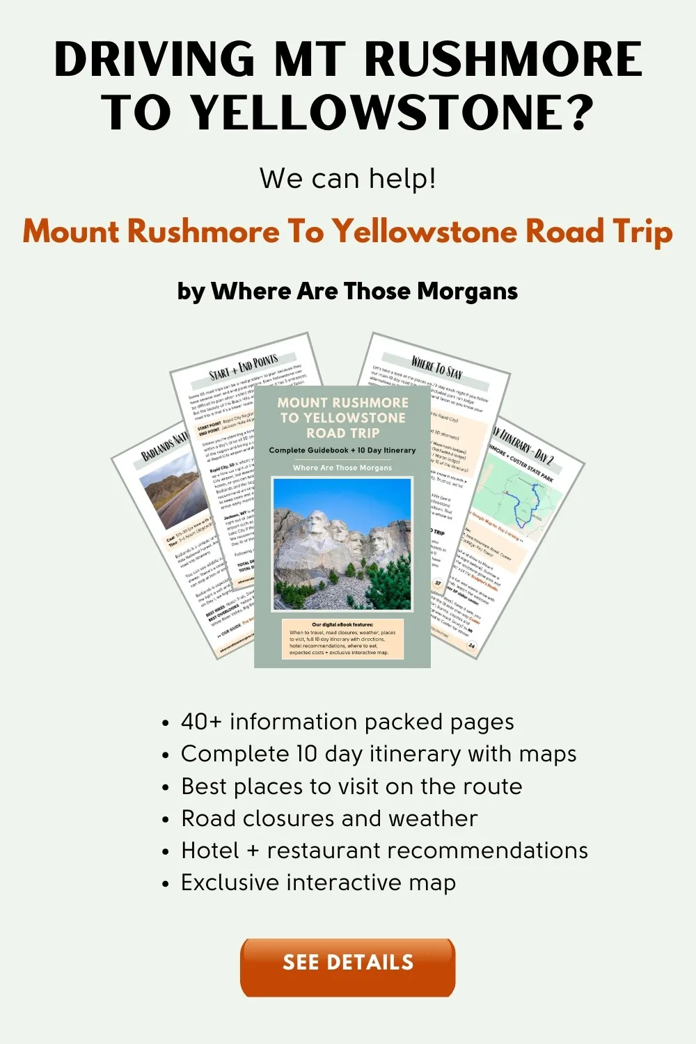 Mount Rushmore to Yellowstone Road Trip Guidebook by Where Are Those Morgans