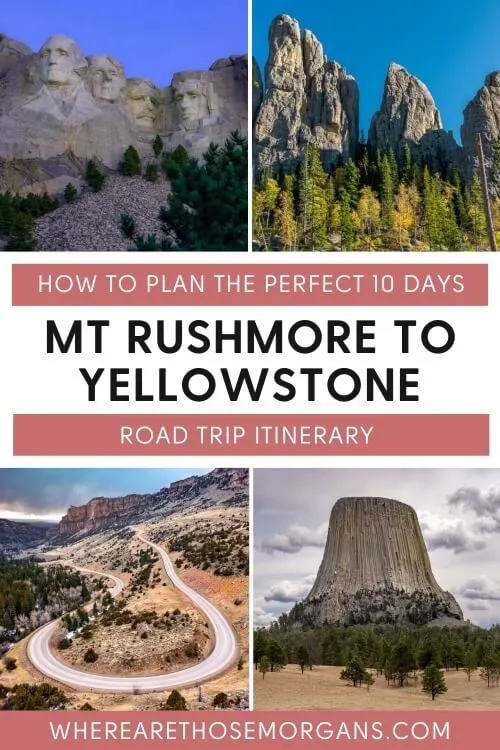 Como o plano perfeito de 10 dias, o monte rushmore yellowstone estrada itinerário de viagem