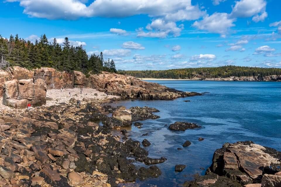 Ocean Path nice gentle flat trail for all abilities rocky coastline with ocean and clouds