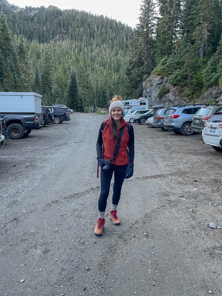 Tolmie Peak Trail Parking Lot After Long Rough Road Drive To Summit Mt Rainier National Park