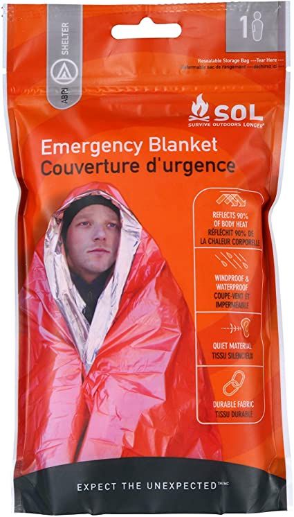 Emergency blanket for survival