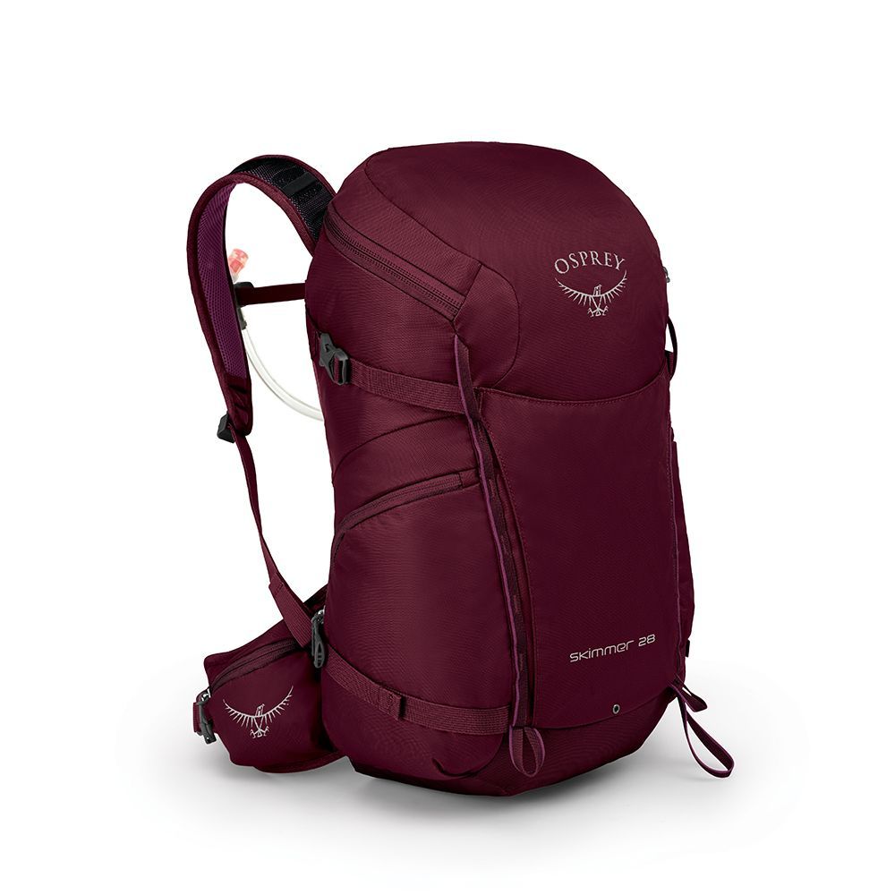 Maroon Osprey skimmer hiking backpack perfect for outdoorsy women