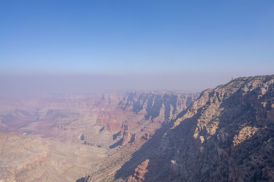Hazy and smoky weather conditions causing issues with air quality in northern arizona