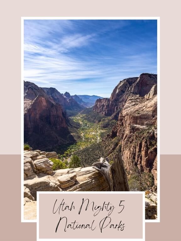 Zion National Park scenic view from Angels Landing during a US road trip