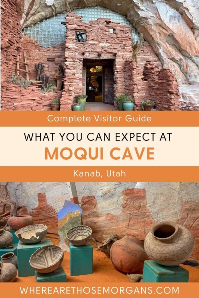 What you can expect when visiting Moqui Cave near Kanab in Utah Pinterest image
