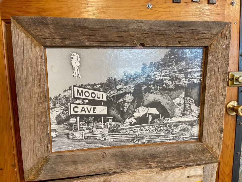 Photo of how Moqui Cave used to look back in the 1950's