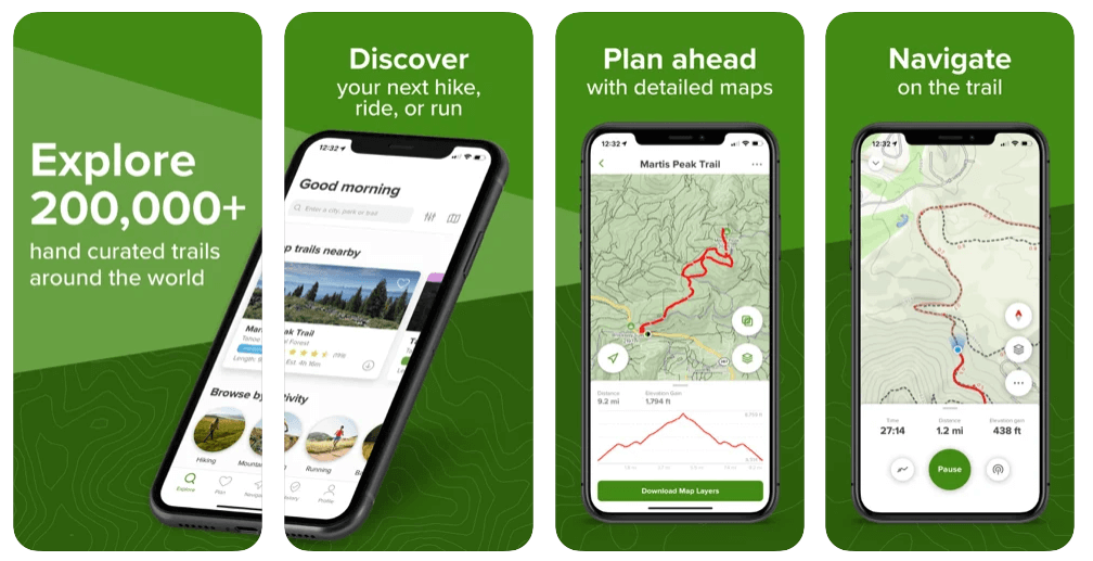 AllTrails is the best free hiking app on the market with recent comments a popular feature