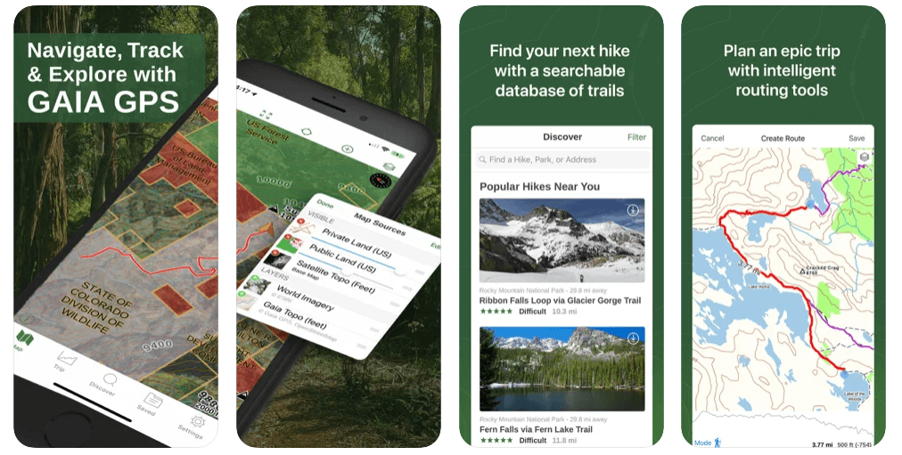 Gaia GPS is the overall best hiking app on the market with excellent GPS tracking and offline maps