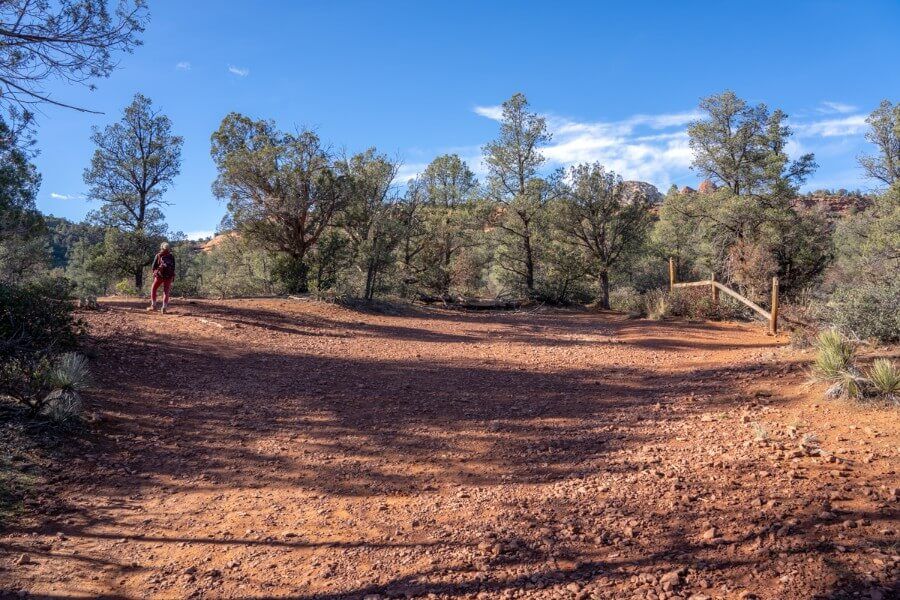 Turning point on Long Canyon Trail heading to Birthing Cave