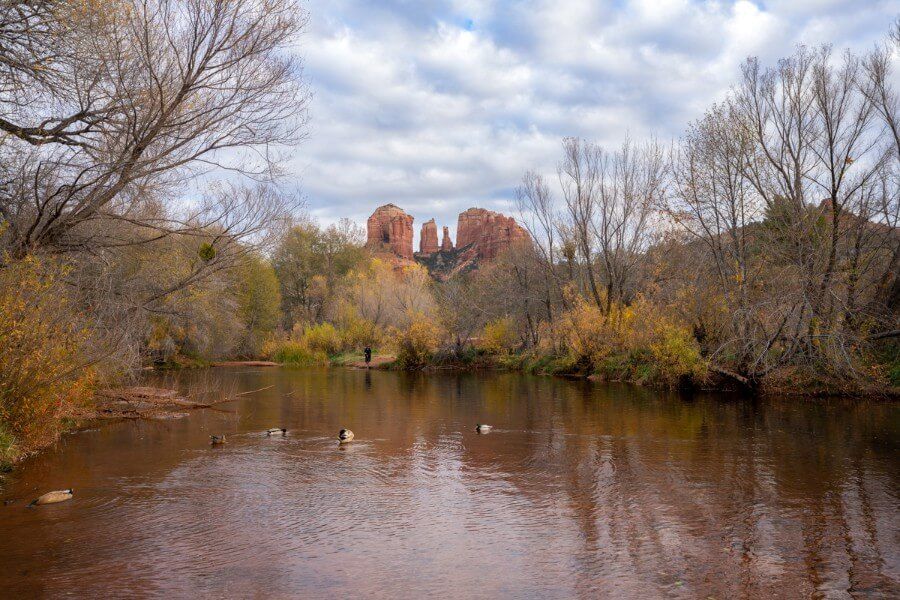 Oak Creek in Crescent Moon overlooking Cathedral Rock in Sedona Arizona