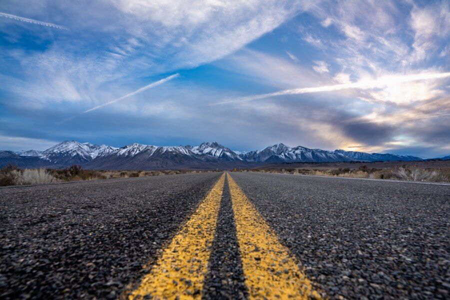 Mammoth Lakes California mountains and sky