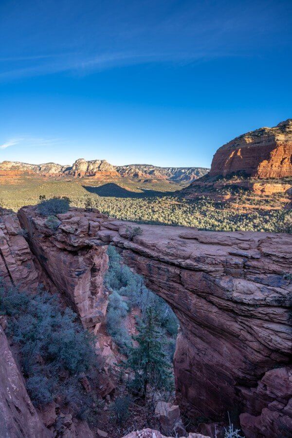 Devils Bridge hike in Sedona leading to this awesome arch formation at sunrise
