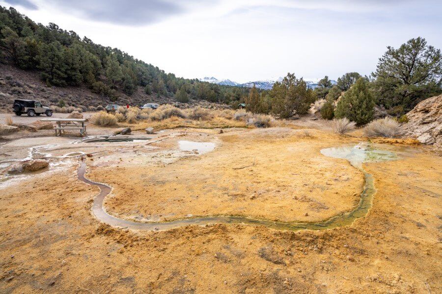 view of the parking lot and ada accessible pool at travertine