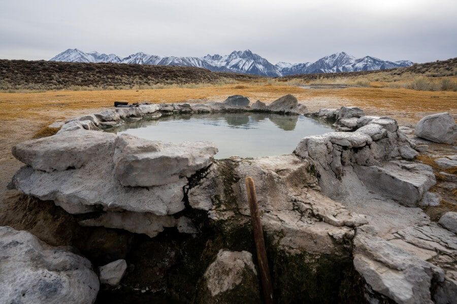 Perspective photo of crab cooker hot spring