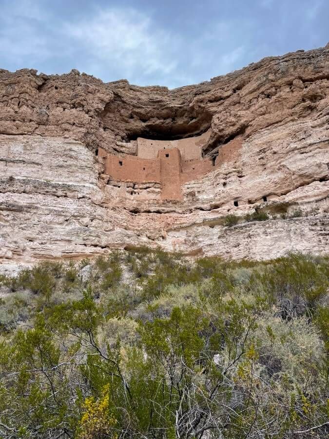 A view of Montezuma Castle from afar