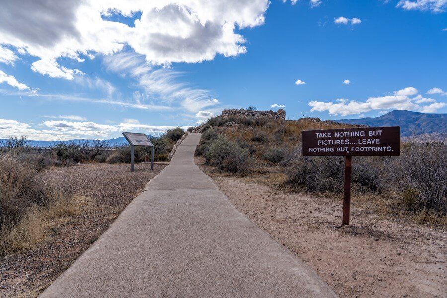Paved trails leading to the Tuzigoot ruins