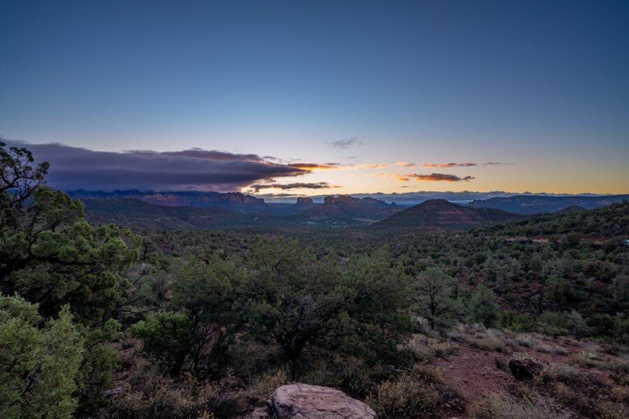 Sunrise over Sedona from Red Rock Loop Road