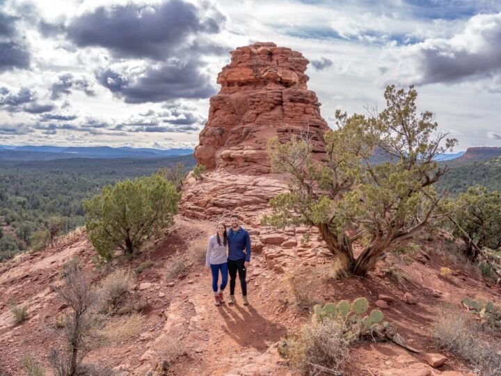 Where Are Those Morgans at the Sedona vortex site in Boynton Canyon one of the best and most popular hikes in Sedona Arizona on a cloudy day in December