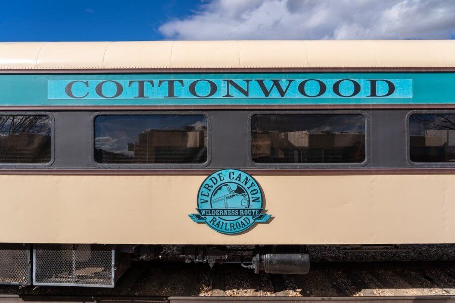The cottonwood train on the Verde Canyon Railroad
