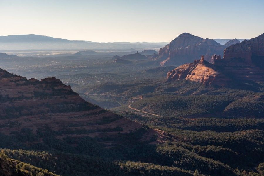 Sedona vortex from Schnebly Hill Road overlooking Oak Creek Canyon