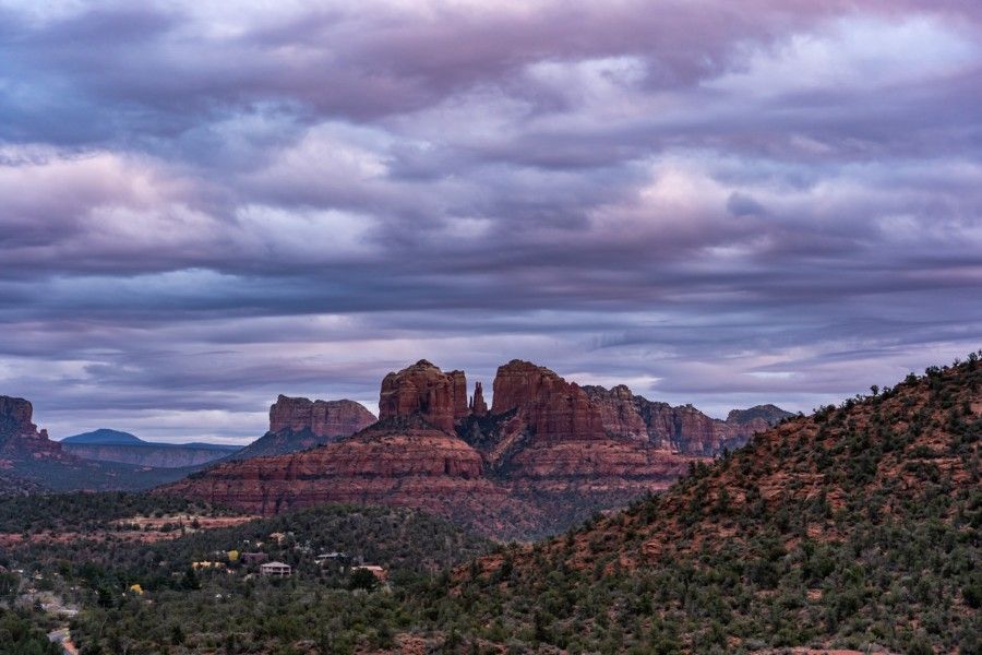 Cathedral Rock as seen from Lovers Knoll hidden photography location in sedona arizona
