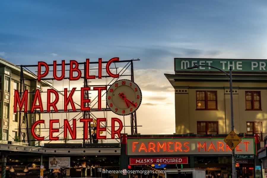 Public market in Seattle Washington very popular place to visit in the US