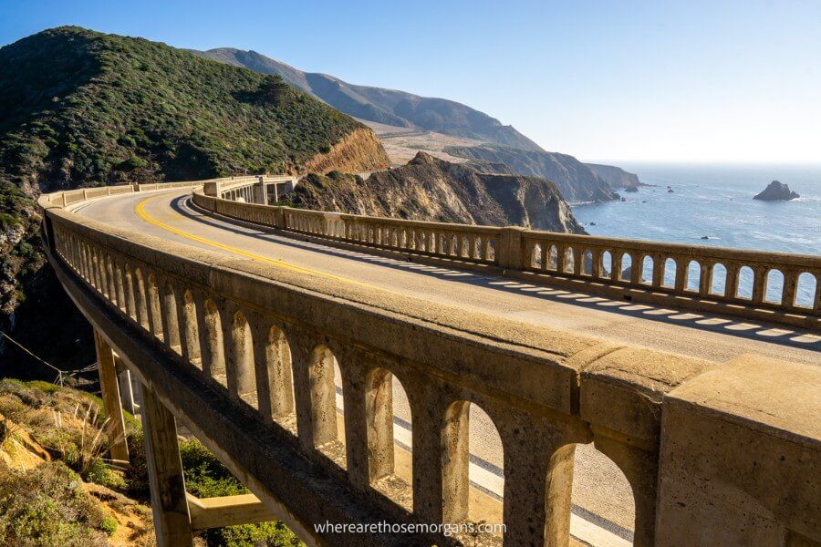 Bixby Bridge near Big Sur on one of thest most popular USA road trips from San Francisco to San Diego