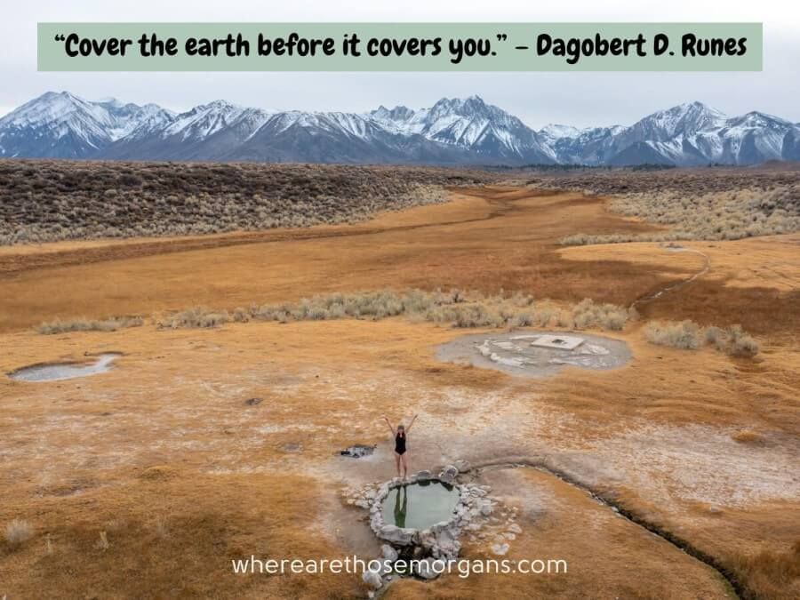 cover the earth before it covers you hiking quote