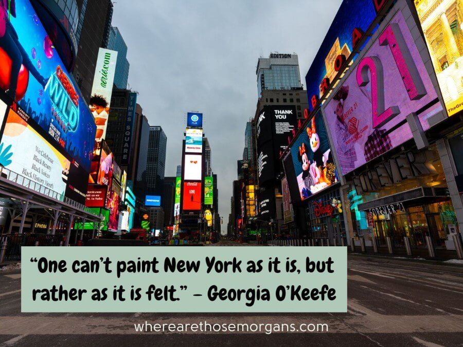 One can't paint New York as it is, but it is rather felt