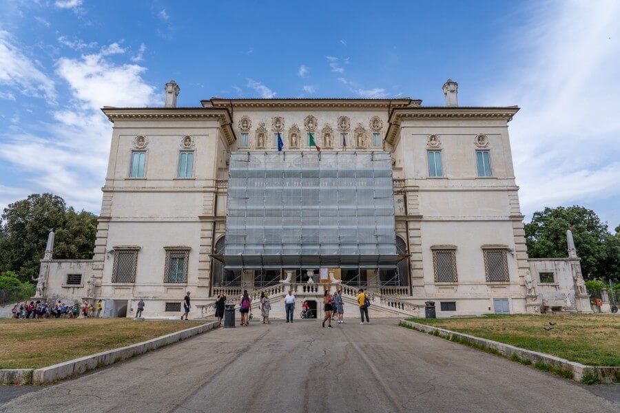 Exterior of the Borghese Gallery which is included with Go City Rome attractions pass