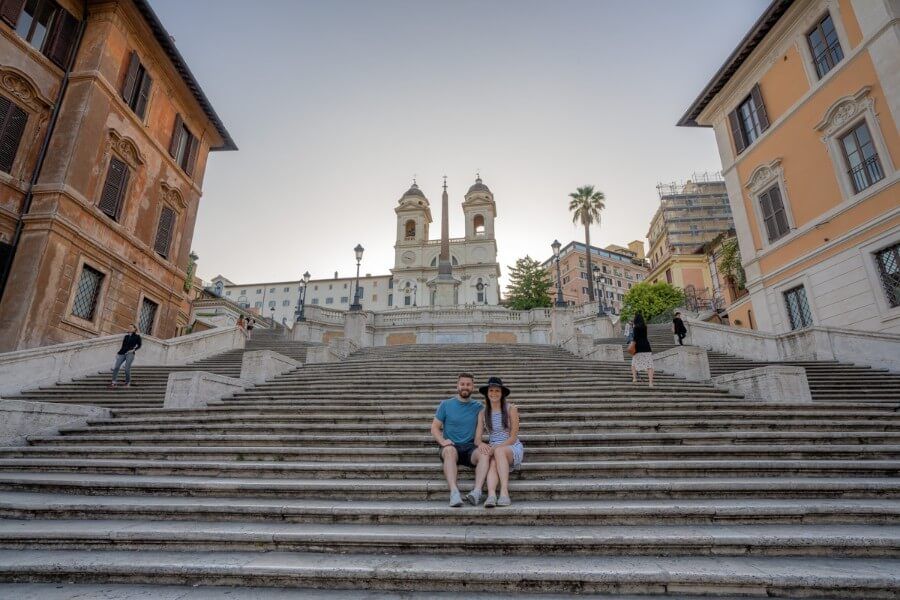 Where Are Those Morgans sitting on the Spanish Steps at sunrise with no crowds