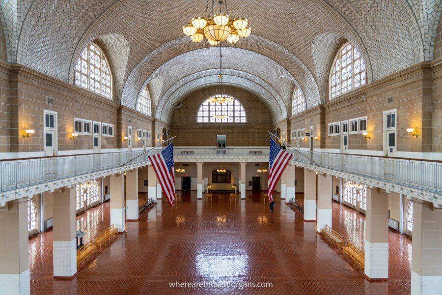 Great Hall at the National Immigration Museum on Ellis Island