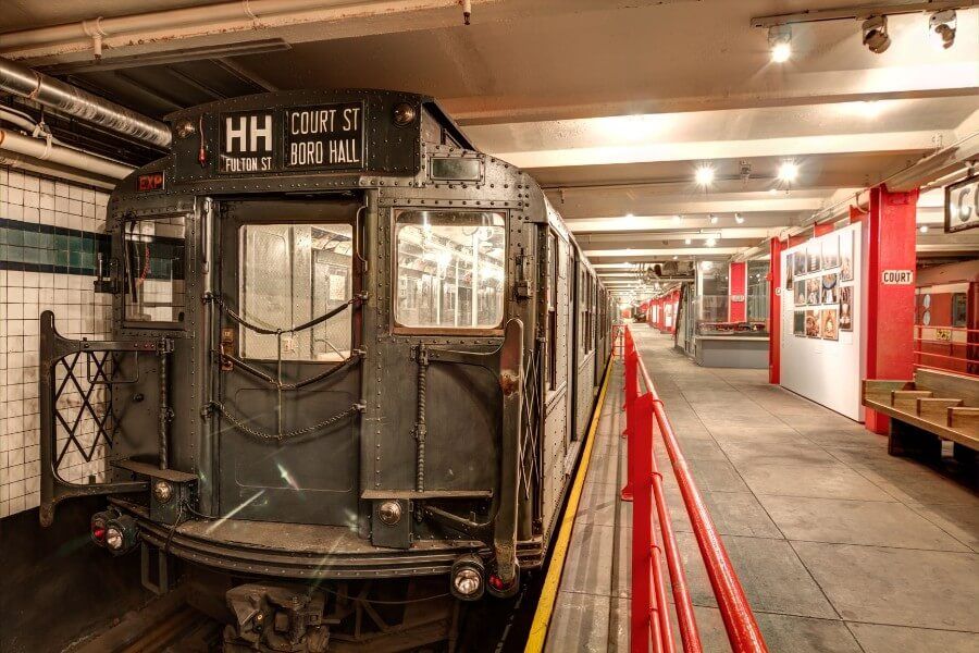 Old subway car at the New York Transit Museum