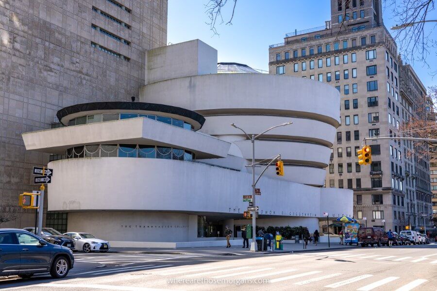 Unique structure of the Guggenheim designed by Frank Lloyd Wright