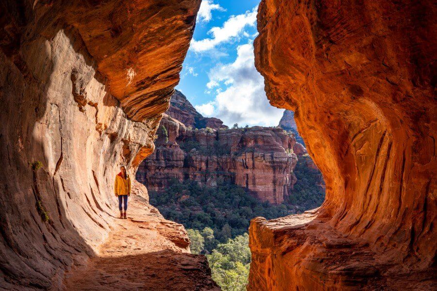 Subway Cave on Boynton Canyon is one of the most popular caves to explore in Sedona AZ
