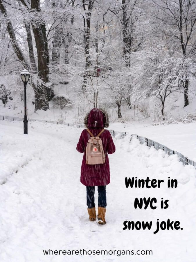 pun about winters in New York City
