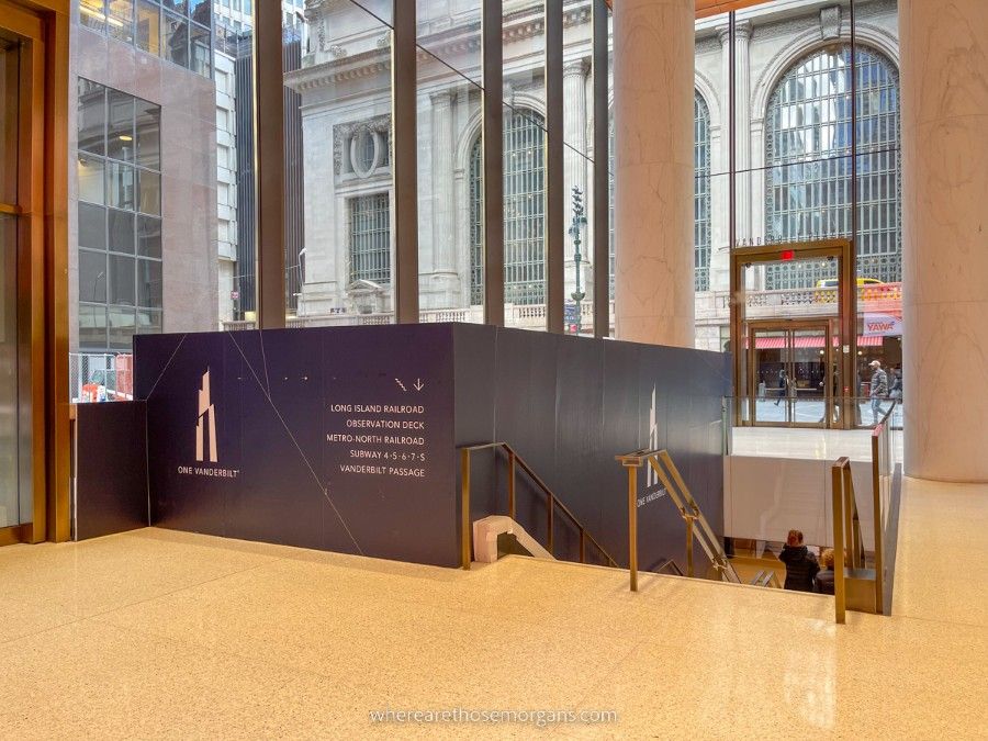 Entrance and elevator leading down to SUMMIT One Vanderbilt