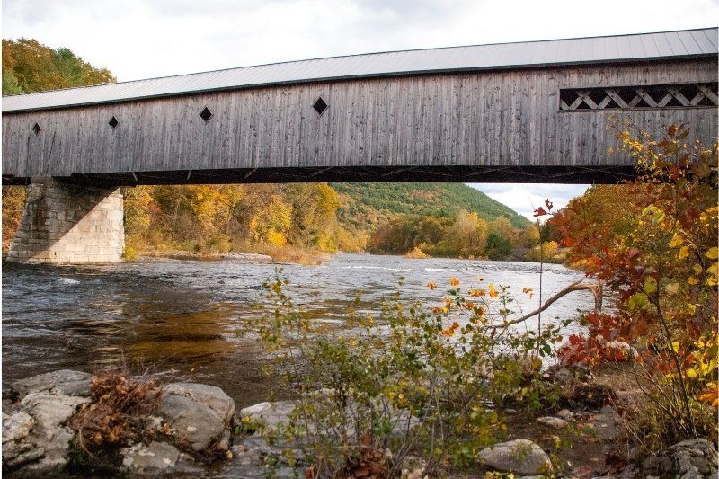 Dummerston Covered Bridge near Brattleboro stunning wooden bridge over a river