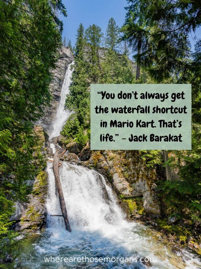 You don't always get the waterfall shortcut in Mario Kart